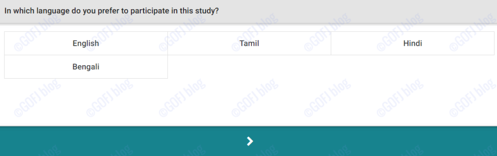 Online Survey language India Hindi Tamil